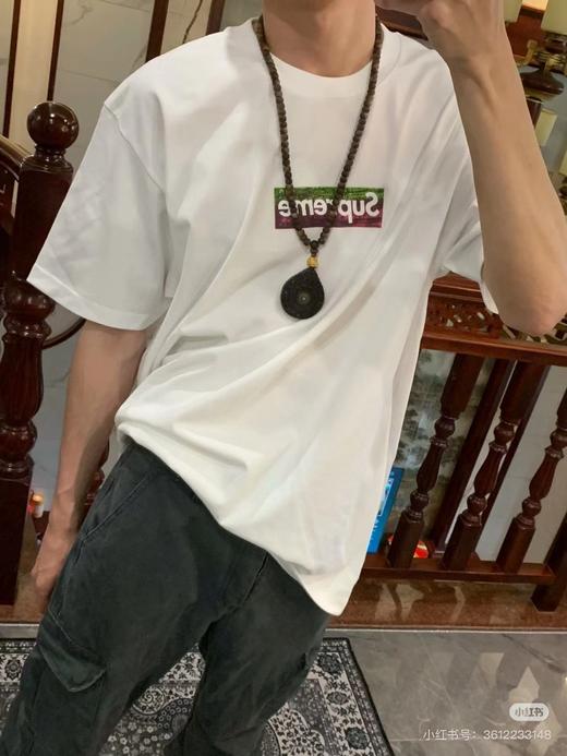 F032096新款印花短袖后背字母印花男女同款圆领短袖T恤 商品图1