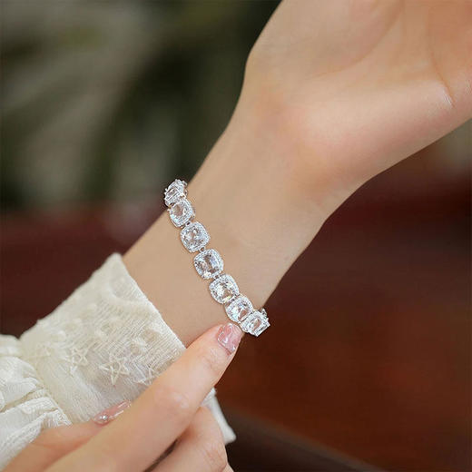 【天然白水晶手链】周六（3.21）中午12点开始 S925银彩宝轻奢礼服首饰品送女生节日礼物JT25016-12-水晶CC 商品图3