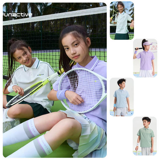 【满分衣】funactive女童短袖polo领儿童速干透气防晒户外上衣夏F1UT30219 商品图0