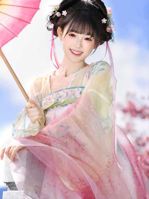 【重回汉唐云音瑶】正品原创唐制齐胸套装披帛春日汉服女款成人 商品图3