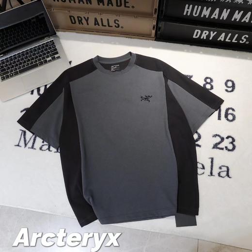 F032025新款男女同款拼接圆领亲肤柔肤吸汗透气短袖 商品图5