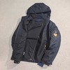 F032032新款上新立体浮雕方领纯色连帽拉链长袖宽松夹克外套 商品缩略图1