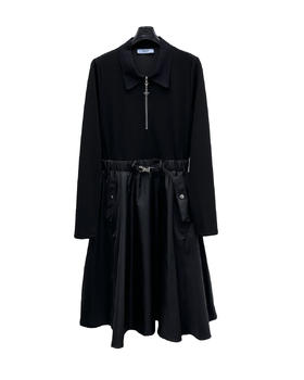 女款拼接腰带连衣裙he020