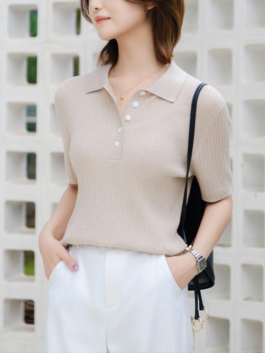 夏日老钱真丝羊绒短袖毛衫 FCG1WST047 商品图13