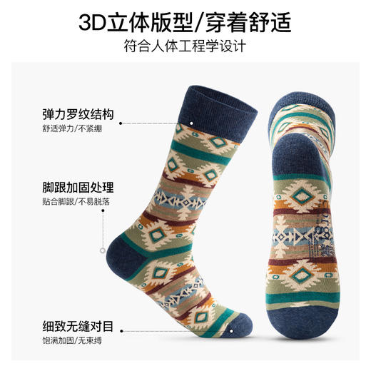 【焕新季】CORGI英国进口 复古印花中筒袜精梳棉袜秋冬季新款 商品图0