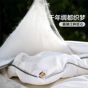 富安娜蚕丝被100%桑蚕丝冬被子母被冬季加厚芯 双人 9.4斤203*229cm 商品图3