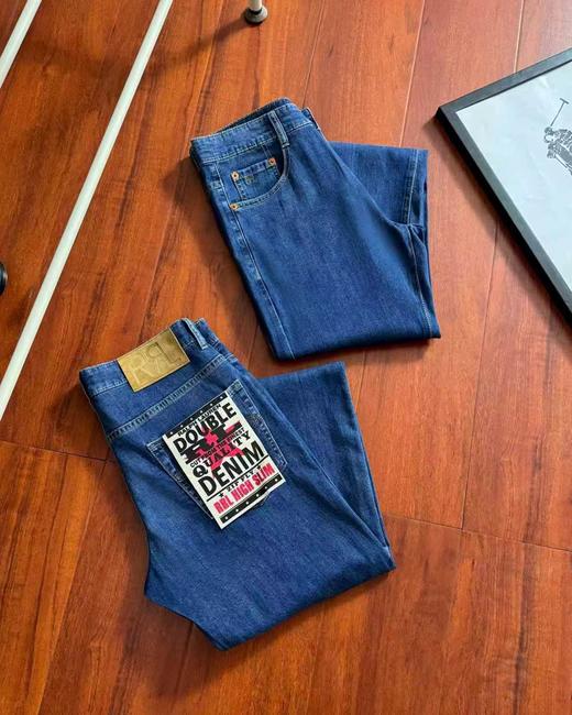 F032068休闲百搭宽松日常通勤复古重工水洗深色牛仔裤 商品图2