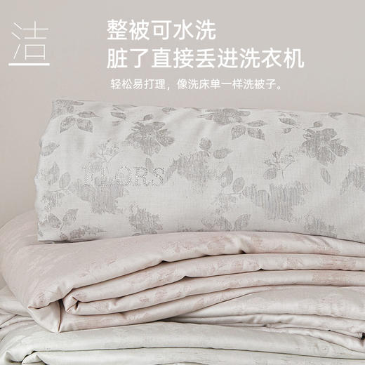 蚕丝棉麻提花夏被 商品图4