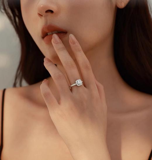 胖东来莫桑钻戒指 1克拉小方糖 商品图0