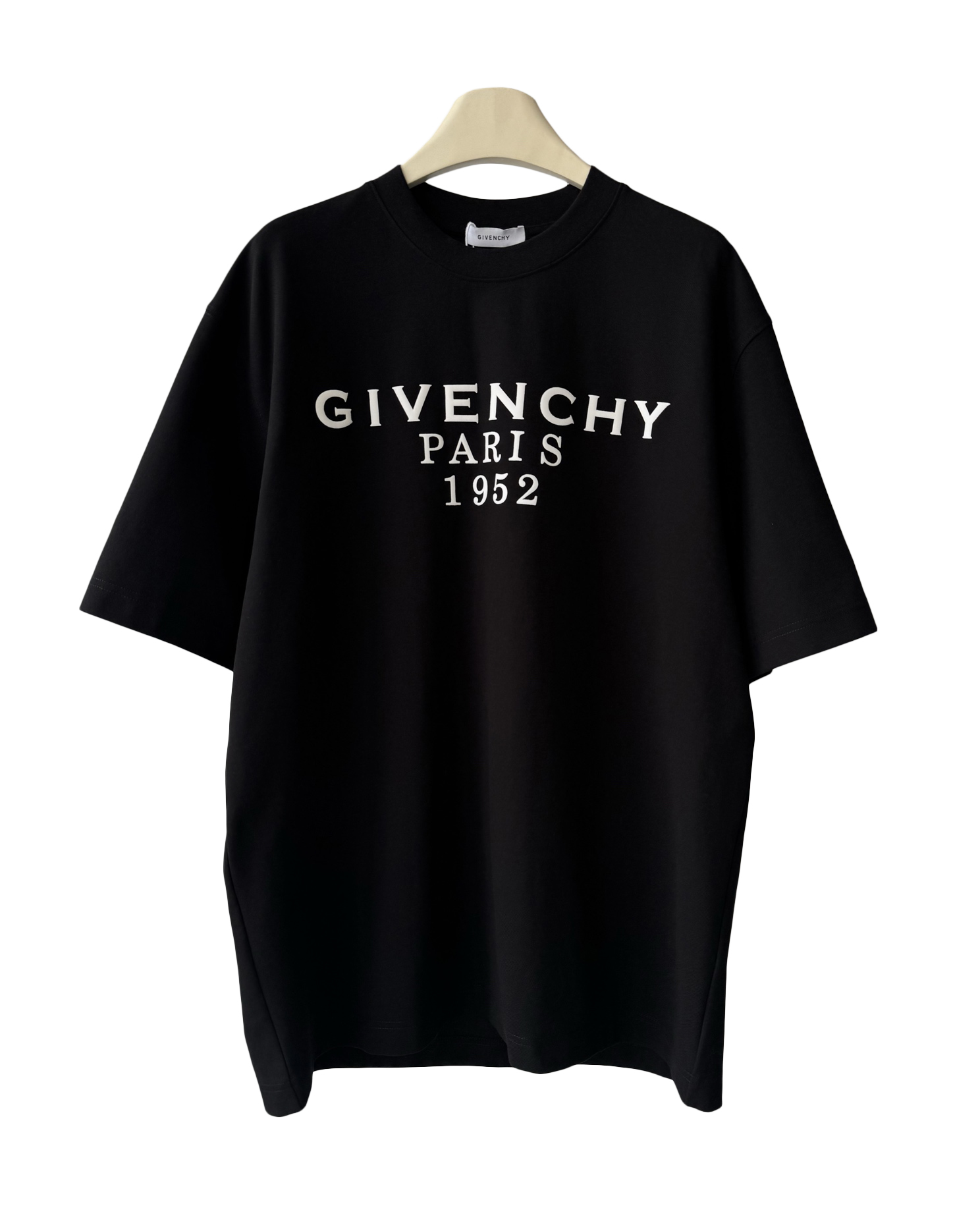 中性款珠地棉宽松印花短袖T恤he