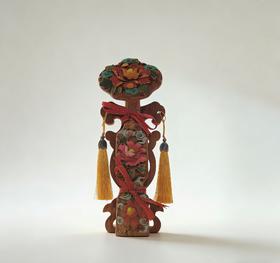 山东非遗景泰蓝桃木摆件中20办公室客厅镇宅摆件乔迁开业送礼