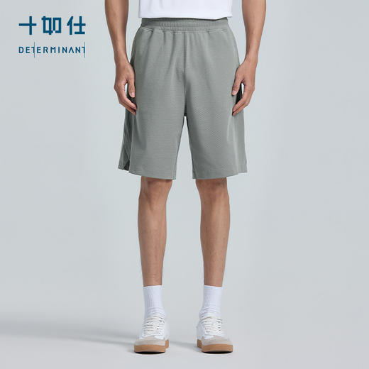 【春夏新品】十如仕休闲微弹松紧腰五分裤肌理感休闲短裤LB03-02 商品图1