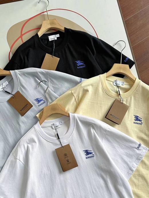 F032092春夏新品简约纯色宽松圆领刺绣情侣款短袖T恤 商品图2