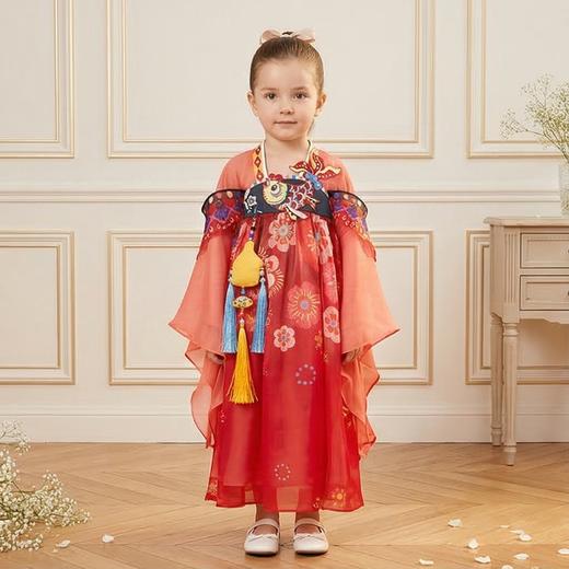 年衣NIANYI童装汉服裙女童25秋季新款重工改良唐装儒裙夜舞鱼龙汉服裙N1253432D02NIANYI年衣 商品图5