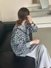 F032077复古甜酷休闲风V领单排纽扣豹纹针织开衫外套 商品缩略图3