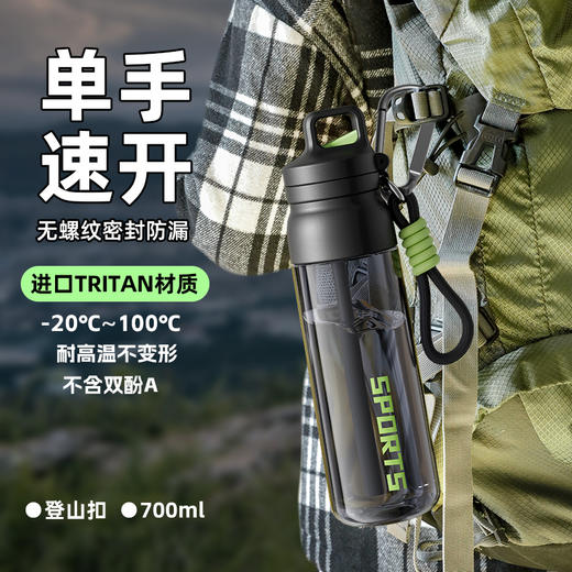 【下单送  配件3件套】Tritan材质耐高温塑料杯 运动水杯 学生水杯 上学专用吸管杯 商品图0