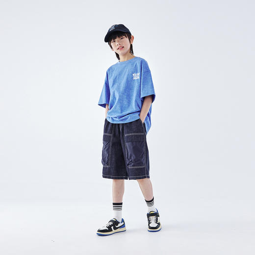 蓝汽水2026夏新款男童松紧腰休闲裤yc0410006 商品图1