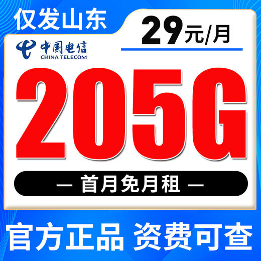 【仅发山东】电信29元205G流量 商品图0