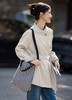 简约高智感立领系带一手长收腰风衣 商品缩略图1