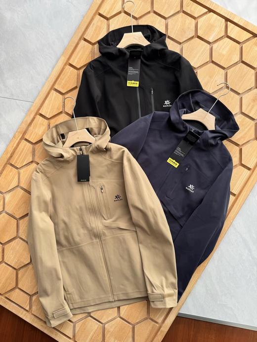 F032065日常通勤立体剪裁下摆前短后长户外运动夹克软壳冲锋衣 商品图0