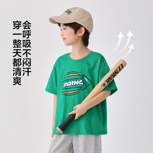 男童2026夏季新款童装纯棉短袖T恤抗菌夏装上衣儿童薄款   FY-H6ba16 商品图2