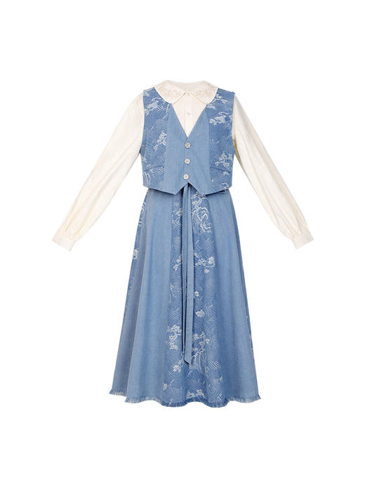 【重回汉唐书屿】日常百搭马甲半身裙套装汉服女装 商品图5