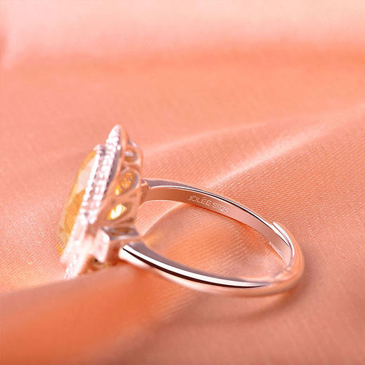 【黄水晶戒指】S925银均码轻奢时尚首饰品送女士节日礼物一物一证JR25011-水晶CC 商品图3