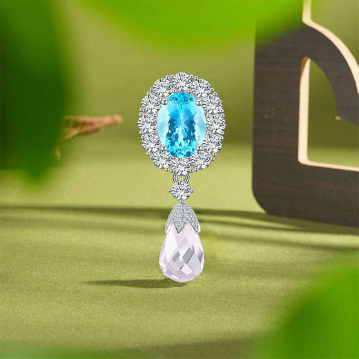 【托帕石胸花胸针】周六（3.21）中午12点开始 S925银彩色宝石水晶首饰品送女生节日礼物JB25011-水晶CC 商品图2