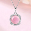 【粉水晶项链/耳钉】S925银轻奢芙蓉石吊坠饰品送生日节日礼物JP25029/JE25029-水晶CC 商品缩略图3
