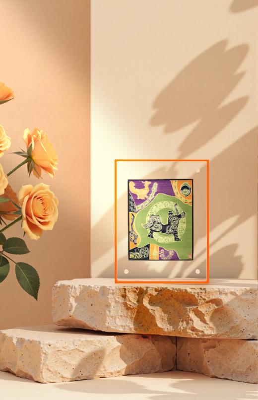 蜀锦祥瑞神兽立屏摆件 商品图2