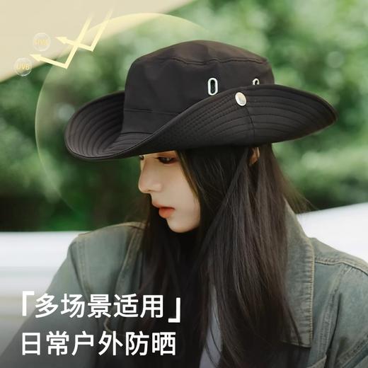 【户外刚需❗️西部牛仔防晒帽】全脸防晒环绕式大帽檐，轻薄透气，舒适不闷头，防晒太阳帽女户外男遮阳大帽檐登山帽子徒步L 商品图3
