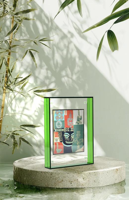 蜀锦祈愿神像立屏摆件 商品图1