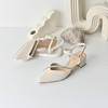 经典鲨2026夏季专柜新品优雅尖头中粗跟气质水钻单鞋凉鞋女KW87-629051 商品缩略图3