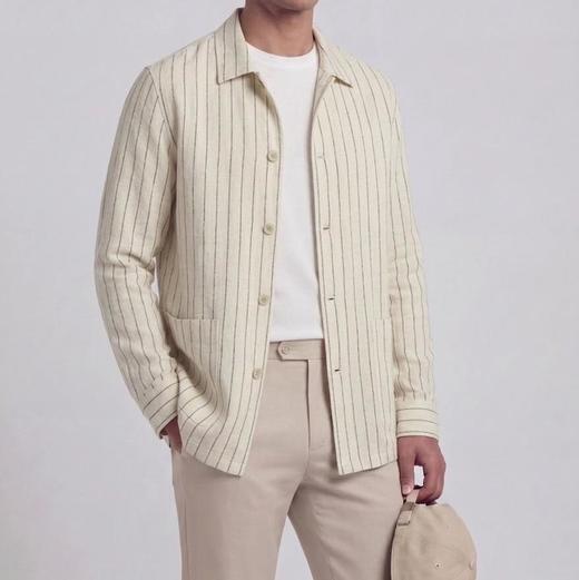 春季新款男士亚麻肯佛博休闲外套 商品图9