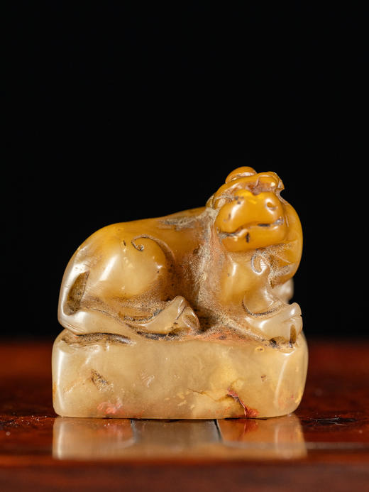 清	寿山石瑞兽钮随形印章 商品图0