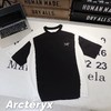 F032025新款男女同款拼接圆领亲肤柔肤吸汗透气短袖 商品缩略图3