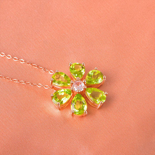 【橄榄石轻奢耳钉/项链】周六（3.21）中午12点开始 S925银时尚吊坠饰品送女士生日节日礼物JE25055/JP25026-水晶CC 商品图9