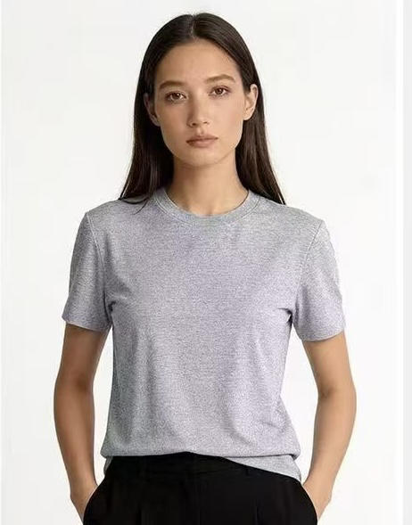 大杨会员专享# 正LAPER极简真丝羊毛 女式T恤  闭眼收 商品图7