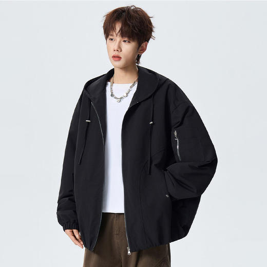 半身缘男装 春季收紧袖口美式工装飞行夹克外套261112U01310233 商品图1