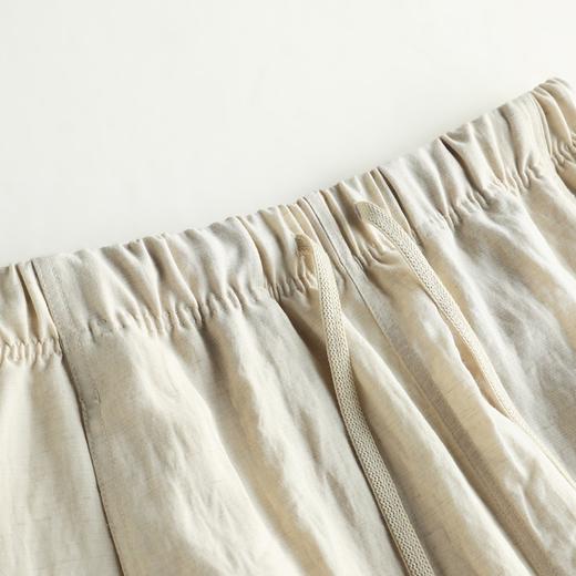 下单3-7天发货！Mylyis 雨露麻休闲短款衬衫/九分裤 短款衬衫翻领利落 双口袋点缀细节 搭配松紧腰九分裤 随性垂坠 适配日常通勤 商品图10