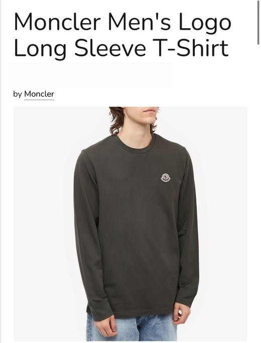 M0nc1er 水柔丝光 经典圆领长袖 T 恤 CX257 商品图1