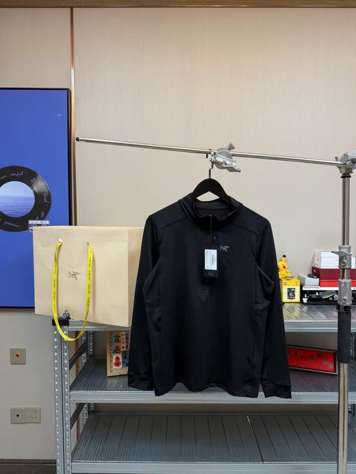 F0320104男士速干植绒保暖打底立领半拉链打底衫T恤 商品图6