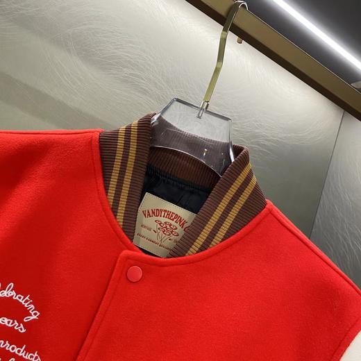 F032099简约休闲百搭趣味字母汉堡图案刺绣拼接棒球服 商品图4