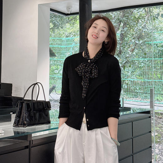 （真丝浮力）火桐hooton 桑蚕丝波点飘带丝巾 商品图1