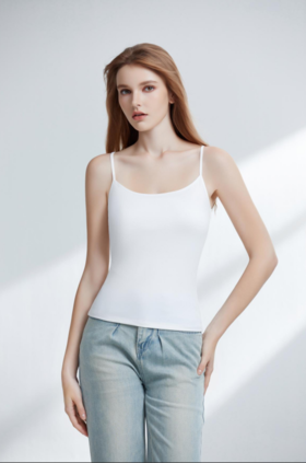 【新品】【秀黛】女时尚棉质吊带女士夏季吊带背心莫代尔锦混纺柔软高弹透气背心W2776001T【门店同款】