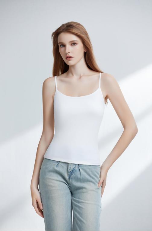 【新品】【秀黛】女时尚棉质吊带女士夏季吊带背心莫代尔锦混纺柔软高弹透气背心W2776001T【门店同款】 商品图0