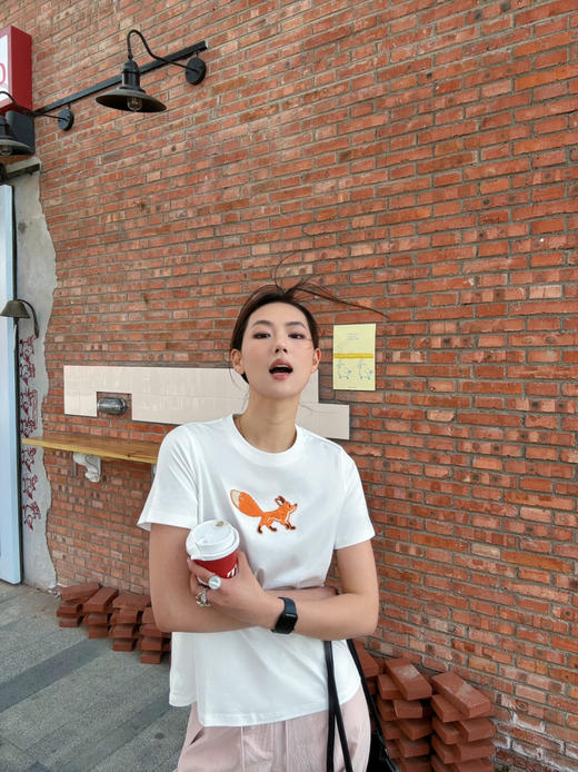 【防晒凉感】噢蜜ooomeooo刺绣狐狸🦊T 商品图2