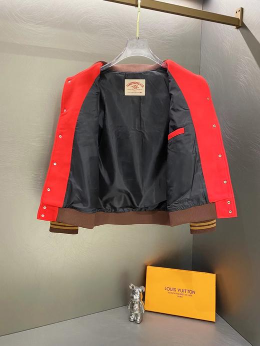 F032099简约休闲百搭趣味字母汉堡图案刺绣拼接棒球服 商品图2