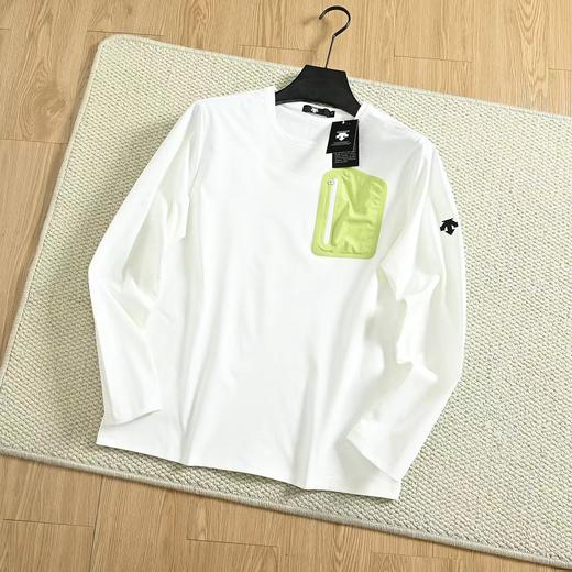 F032010春季新品户外运动休闲圆领拼色口袋长袖套头衫 商品图4