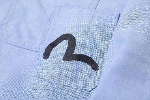 F0320139男士日常通勤胸前双口袋点缀印花刺绣衬衫上衣 商品图7